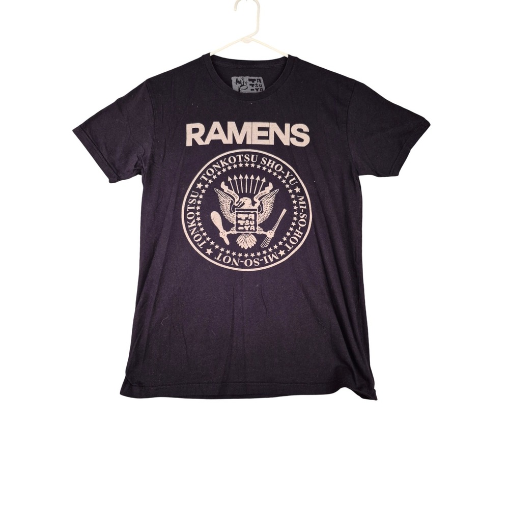 Ramen Tatsu-Ya Mad Gods Ramones Parody Graphic T-Shirt Black Small Austin TX
